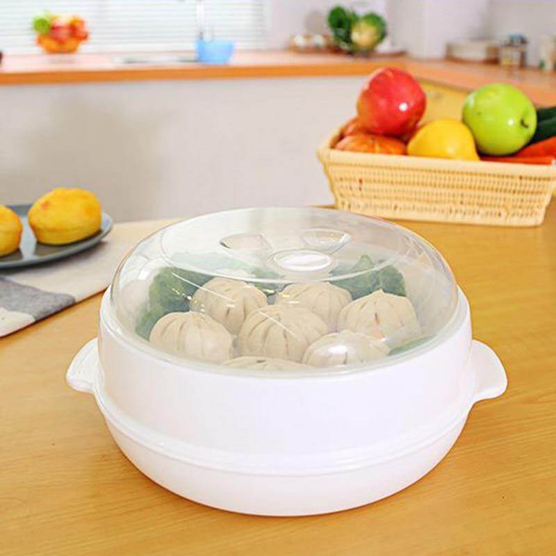 Microwave Round Steamer Heater Bowl with Lid - Image 3