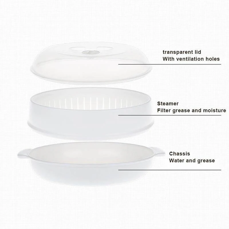 Microwave Round Steamer Heater Bowl with Lid - Image 6