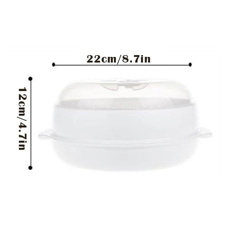 Microwave Round Steamer Heater Bowl with Lid - Image 7