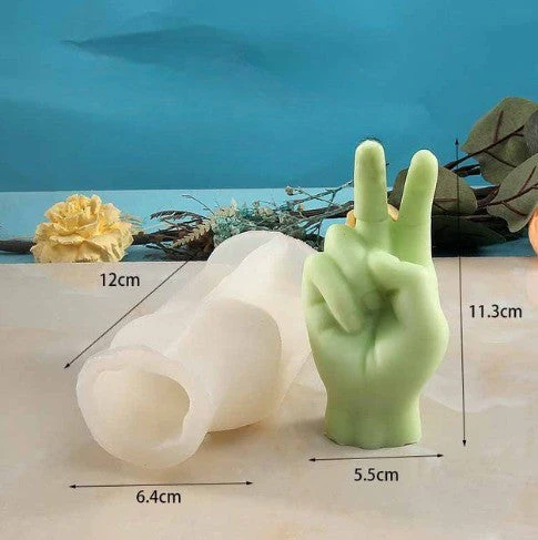 Middle Finger Hand Gestures Artsy Candle DIY Molds - Image 10