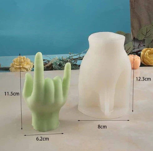 Middle Finger Hand Gestures Artsy Candle DIY Molds - Image 13
