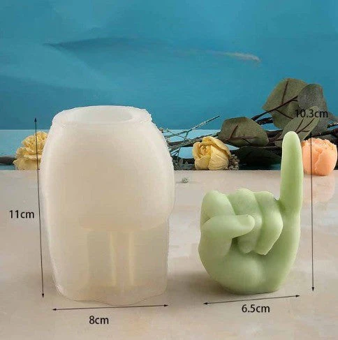 Middle Finger Hand Gestures Artsy Candle DIY Molds - Image 15