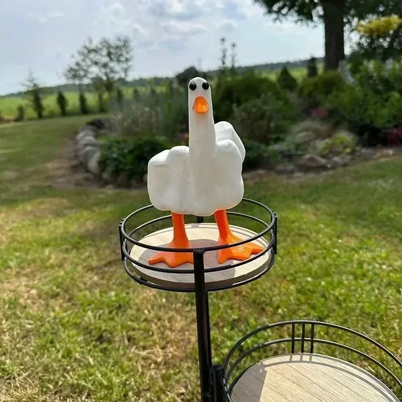 Middle Finger Resin Duck Decor - Image 3