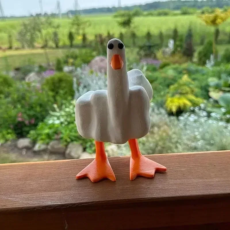 Middle Finger Resin Duck Decor - Image 4