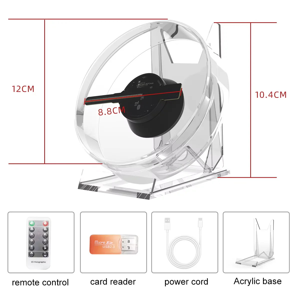 Mini 3D WiFi Display Remote Hologram Fan - Image 6