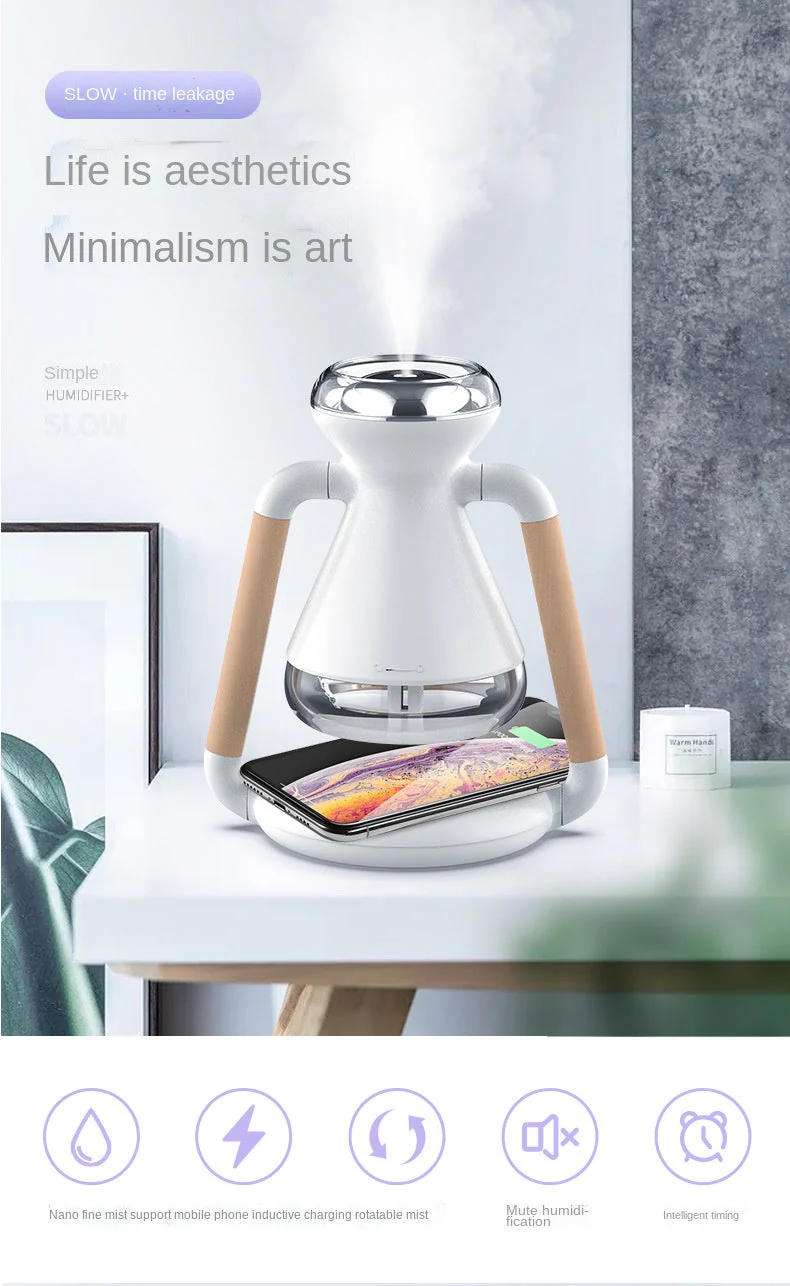 Mini Air Humidifier Wireless Phone Charger - Image 7