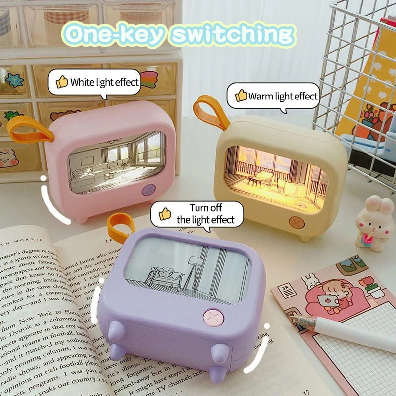 Mini Art TV Painting Decor Night Lamp - Image 3
