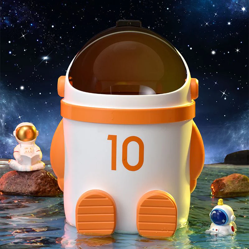 Mini Astronaut Shape Cute Office Trash Can - Image 2