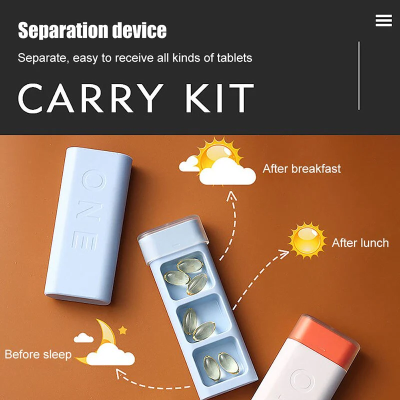 Mini Colorful Pill Box Dispenser - Image 4