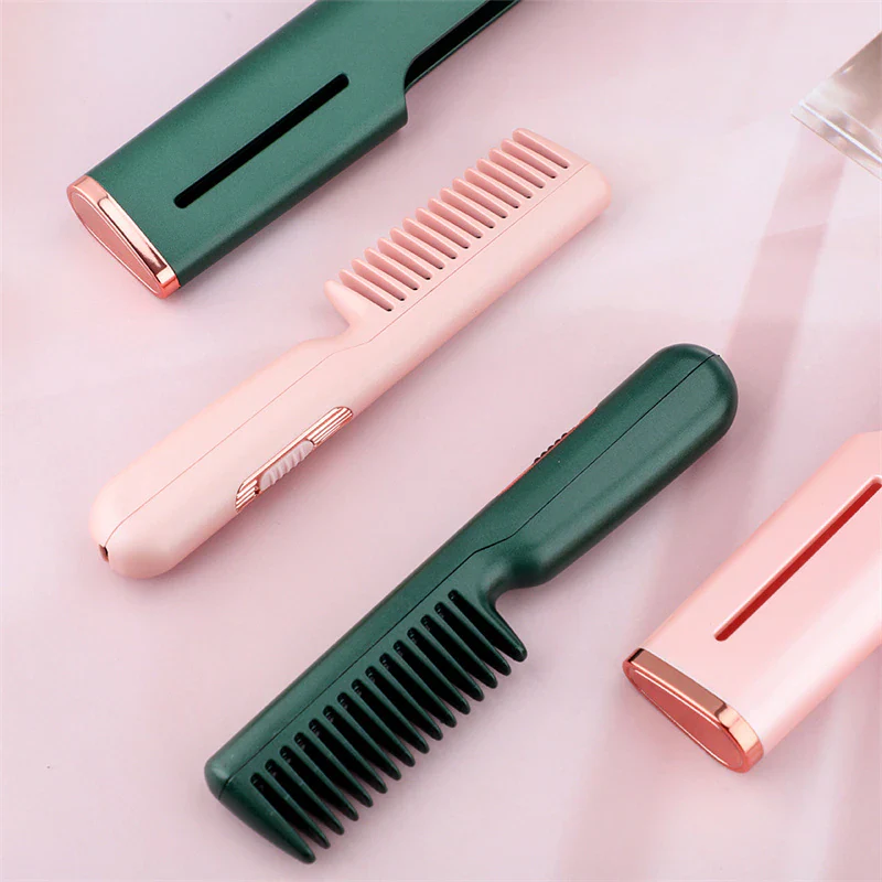 Mini Electric Hair Straightener Brush Comb - Image 2