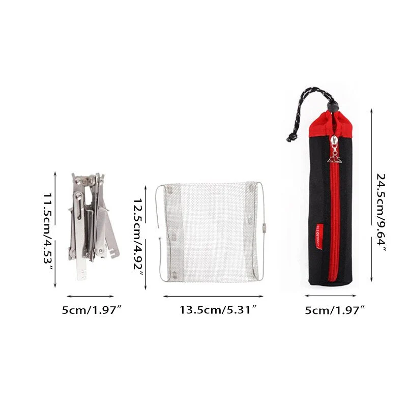 Mini Flame Foldable Stainless Steel Fire Rack - Image 4