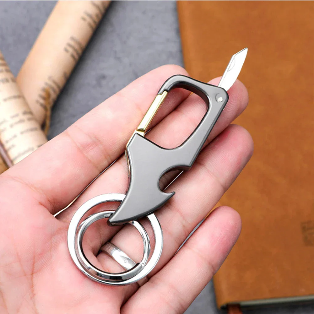 Mini Foldable Bottle Opener Keychain Knife - Image 3