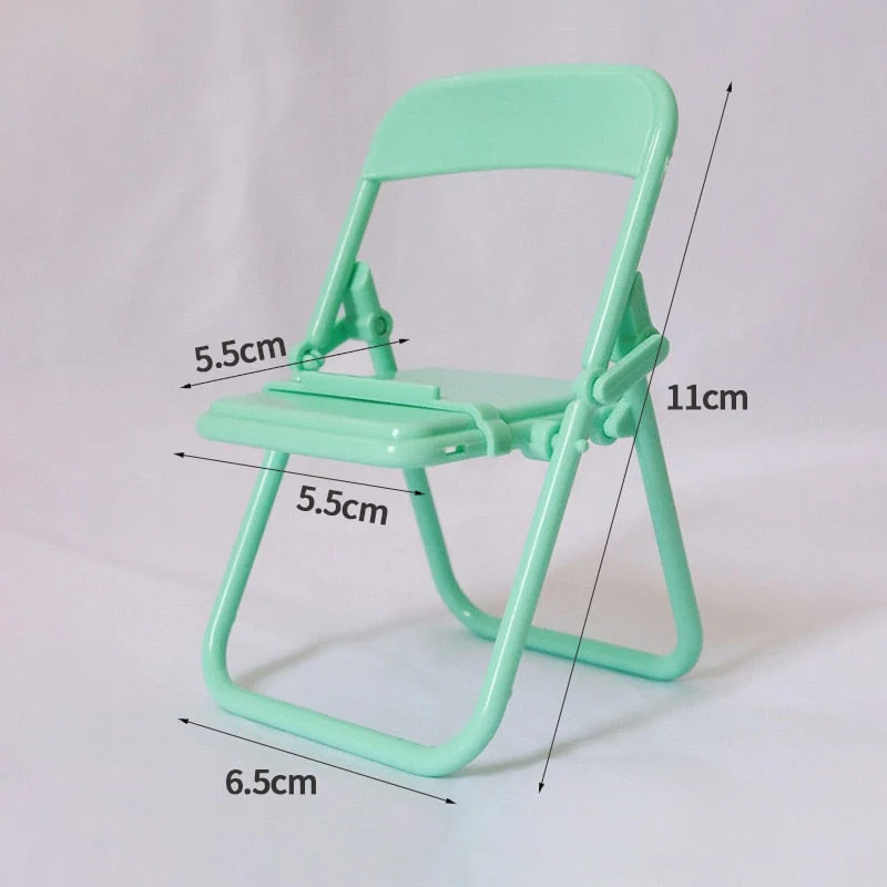 Mini Folding Chair Creative Phone Holder - Image 3
