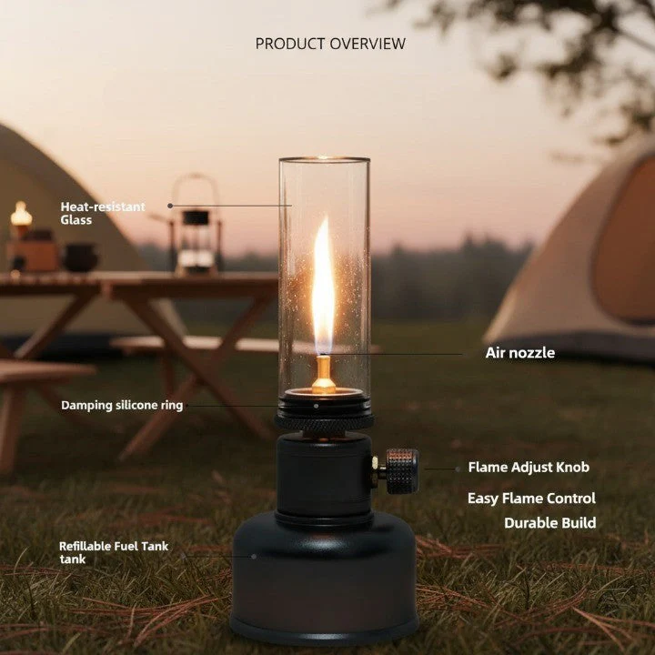 Mini Gas Flame Torch Table Lamp - Image 8