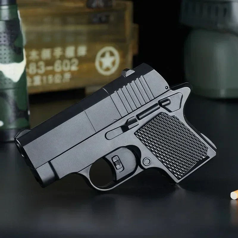 Mini Handgun Shape Hidden Storage Electric Lighter - Image 3