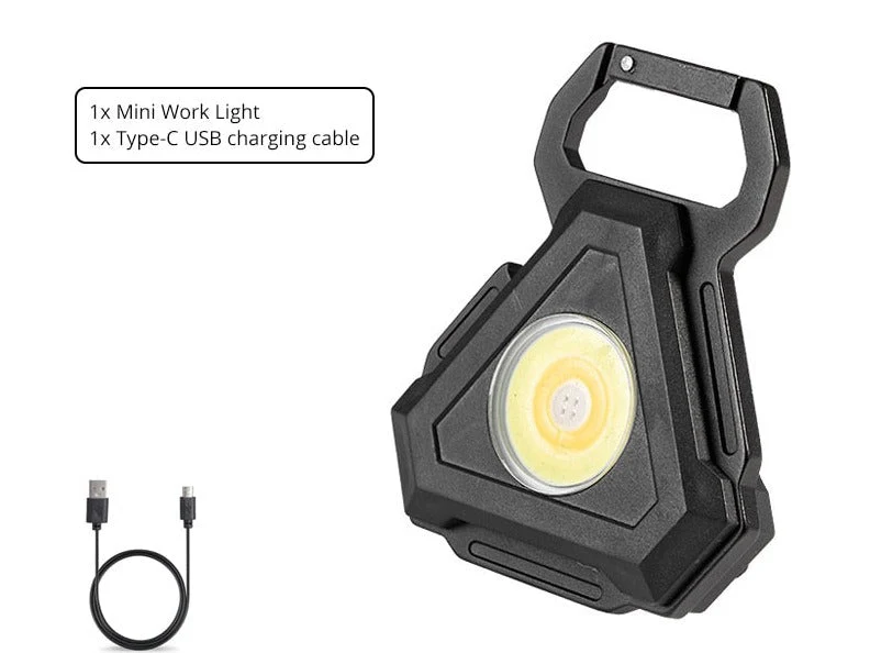 Mini LED Flashlight USB Bottle Opener Keychain - Image 11
