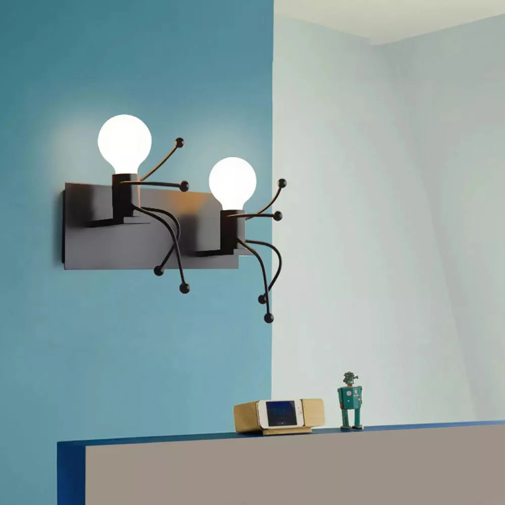 Mini Man Robot Art Wall Lamp - Image 3