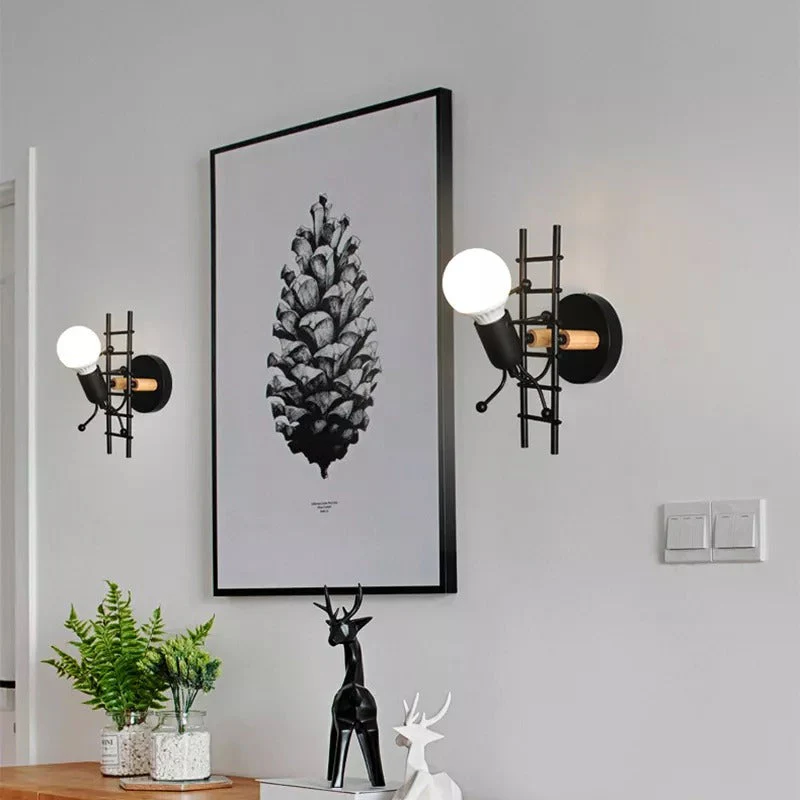 Mini Man Robot Art Wall Lamp - Image 4