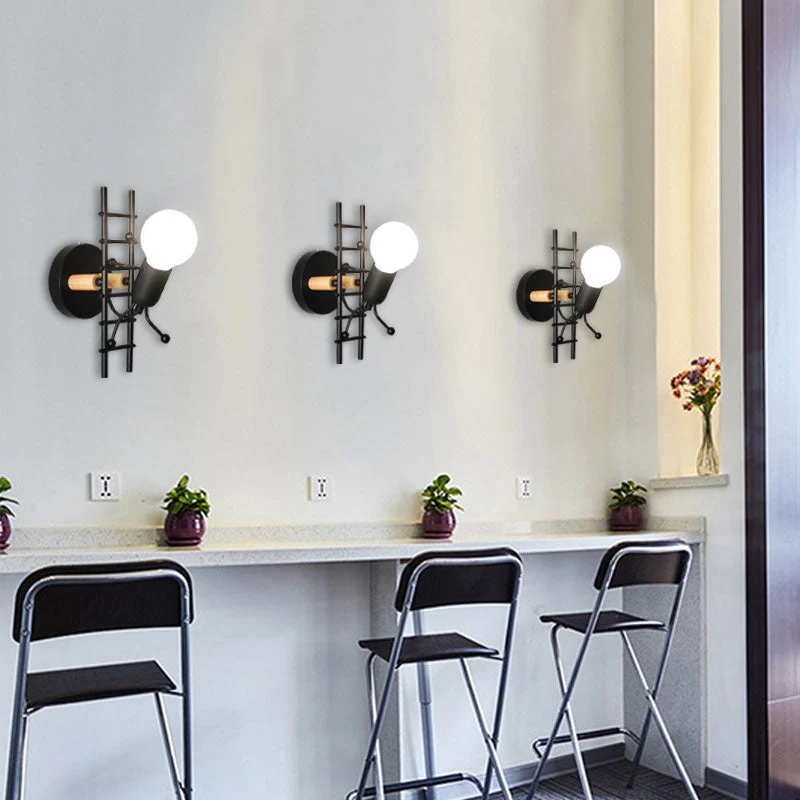 Mini Man Robot Art Wall Lamp - Image 5