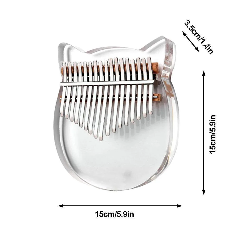 Mini Musical 17 Key Acrylic Thumb Piano - Image 6