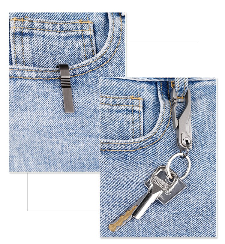Mini Outdoor Foldable Titanium Knife Keychain - Image 11