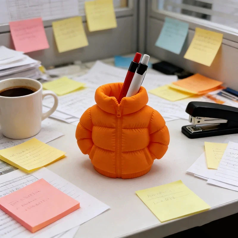 Mini Puffer Jacket Pen Holder - Image 5