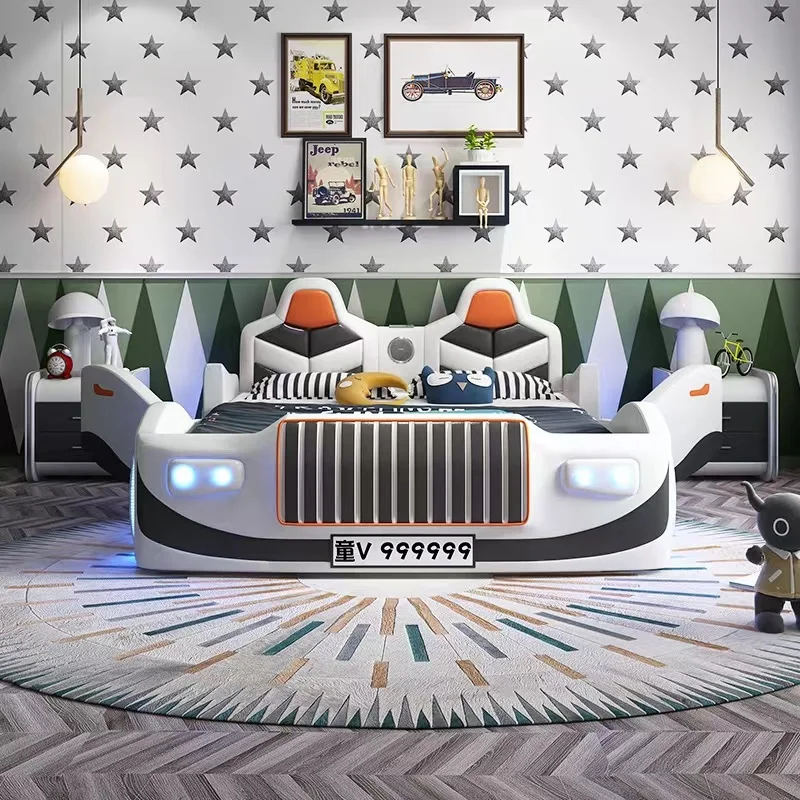 Mini Racer LED Luxury Car Kids Bed - Image 3