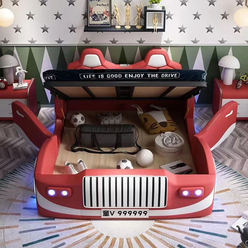 Mini Racer LED Luxury Car Kids Bed - Image 5