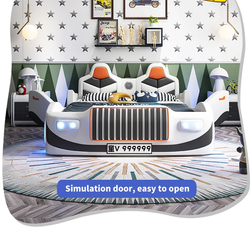 Mini Racer LED Luxury Car Kids Bed - Image 6