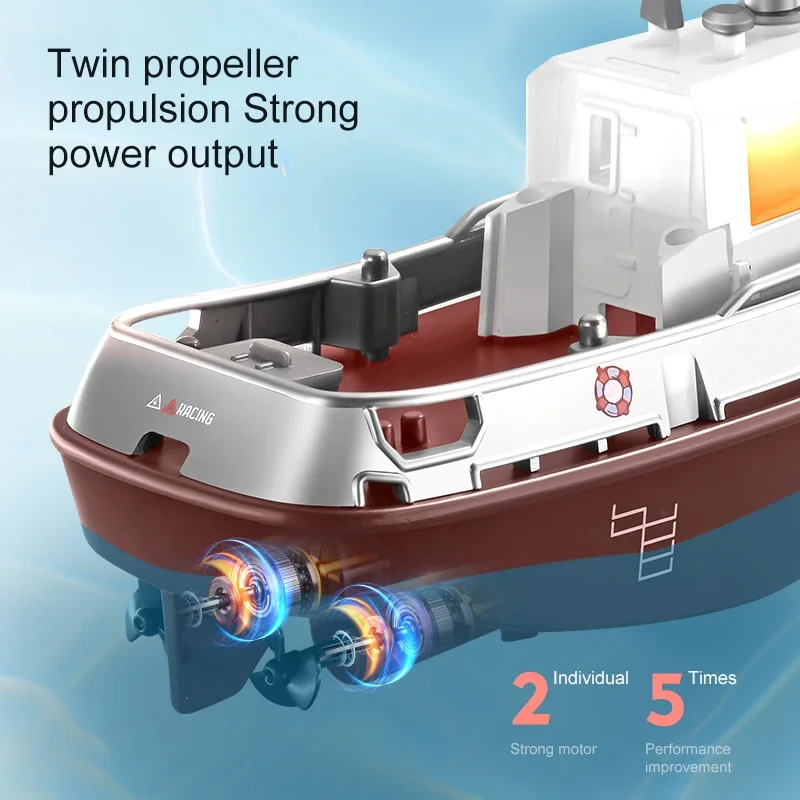 Mini Rescue Dual Motor Electric Toy Ship - Image 2