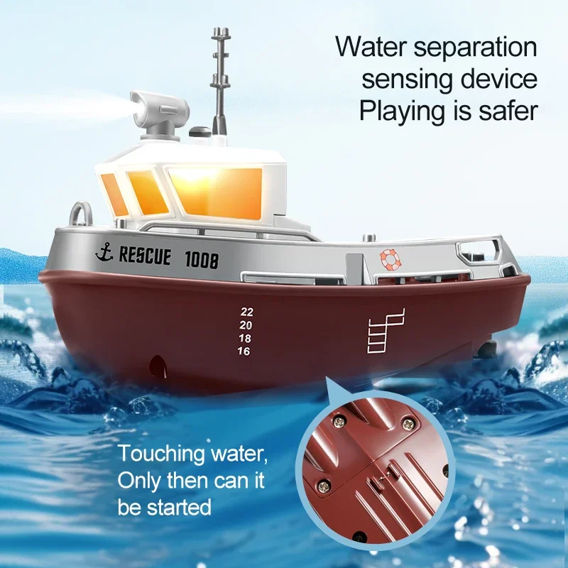 Mini Rescue Dual Motor Electric Toy Ship - Image 4