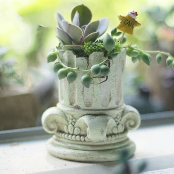 Mini Retro Rome Column Flower Pots - Image 4