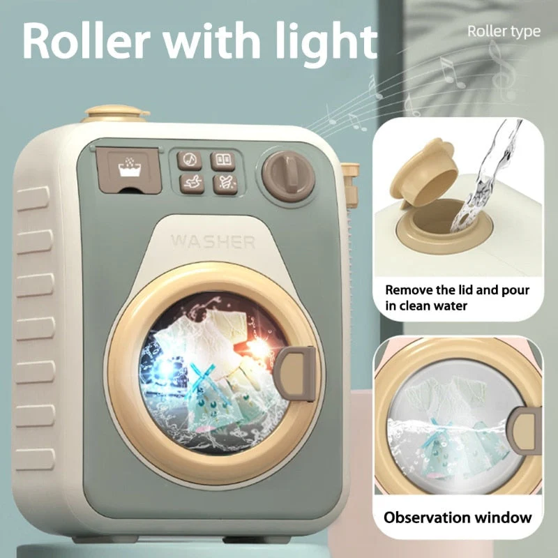 Mini Rotatable Kids Washing Machine Toy - Image 2