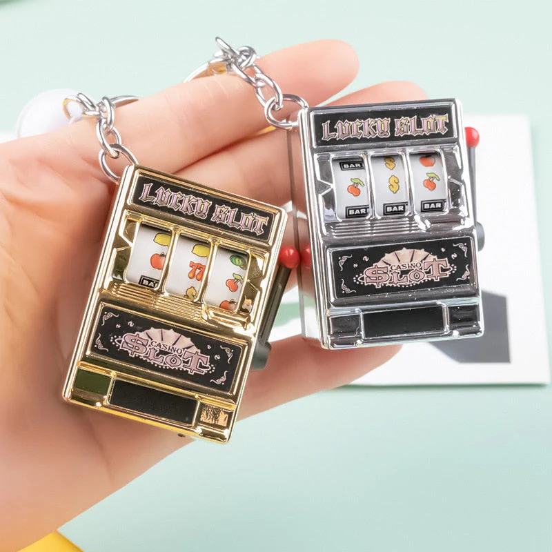 Mini Slot Machine Anti Stress Toy Keychain - Image 3