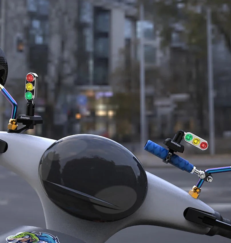 Mini Traffic Lamp Style Motorcycle Handlebar Signal Light - Image 2
