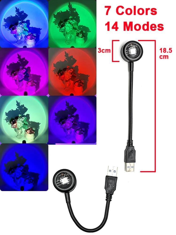 Mini USB Sunset Night Lamp - Image 8