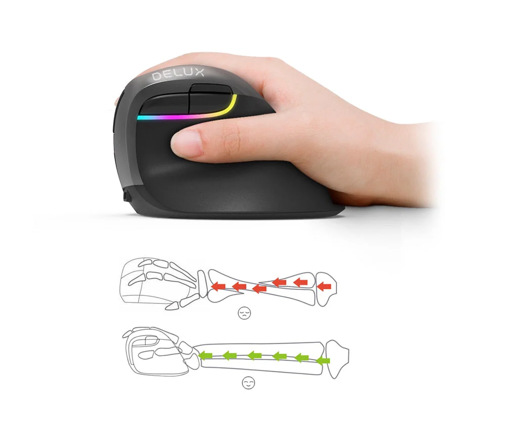 Mini Wireless Silent Ergonomic Mouse - Image 3
