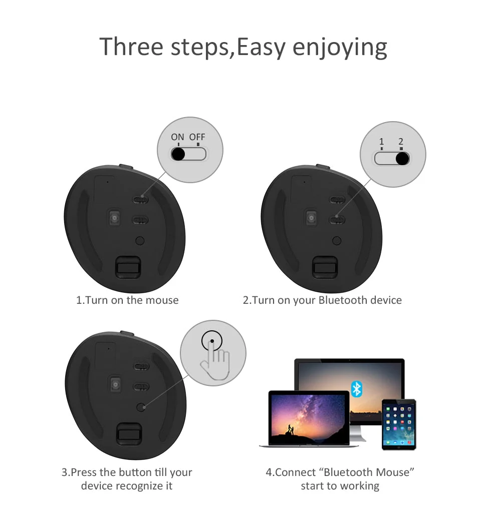 Mini Wireless Silent Ergonomic Mouse - Image 4