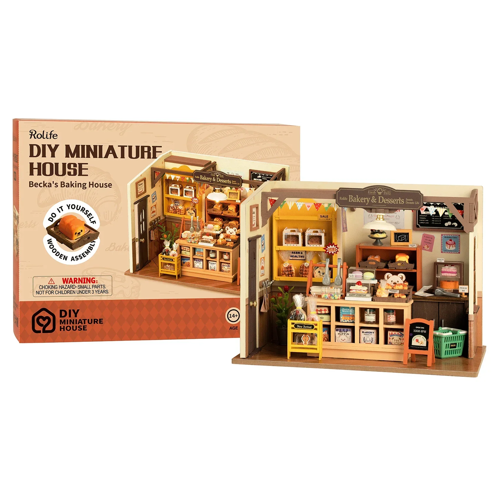 Miniature Cafe Wooden Assembly DIY Bakery Kit - Image 4