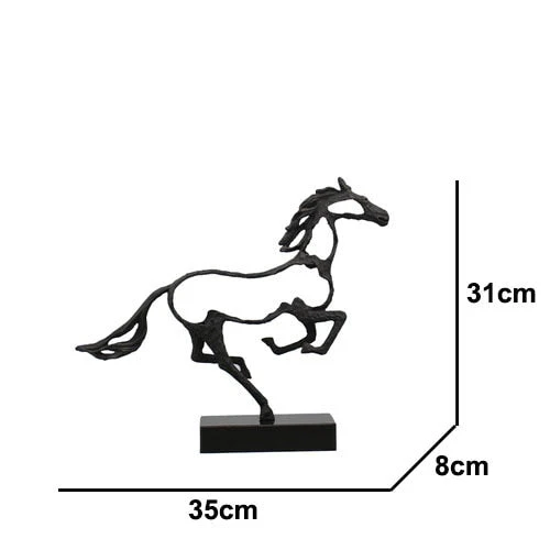 Minimalist Abstract Horse Sculpture Art Figurine - Image 10