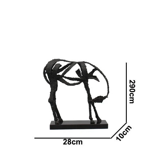Minimalist Abstract Horse Sculpture Art Figurine - Image 11