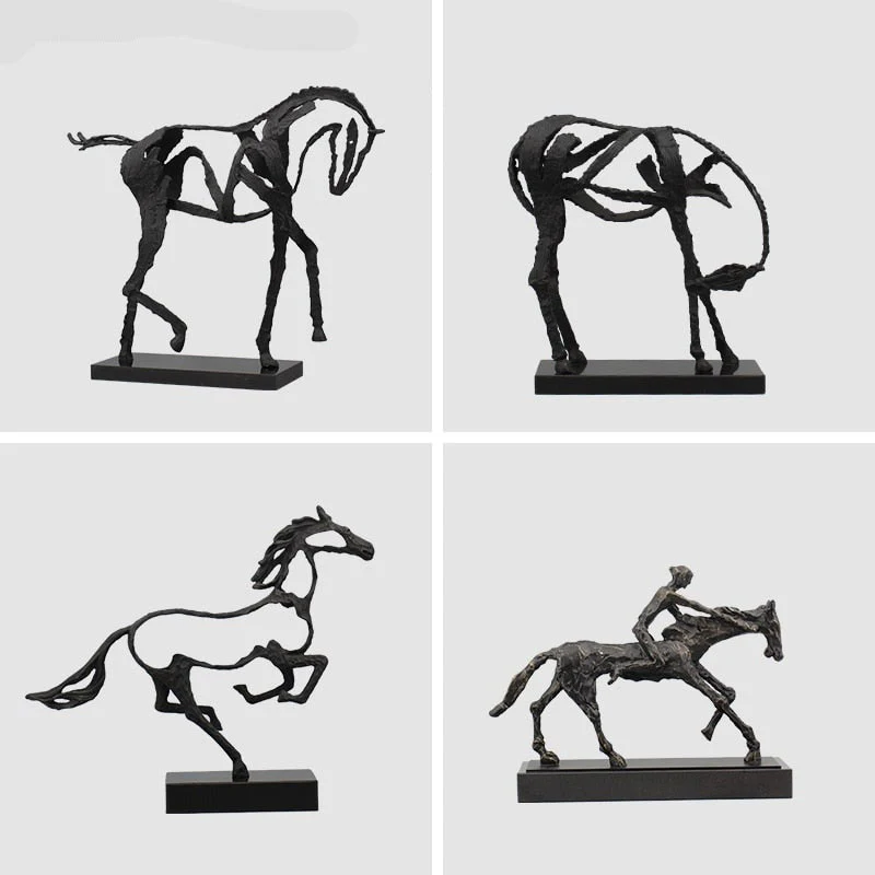 Minimalist Abstract Horse Sculpture Art Figurine - Image 3