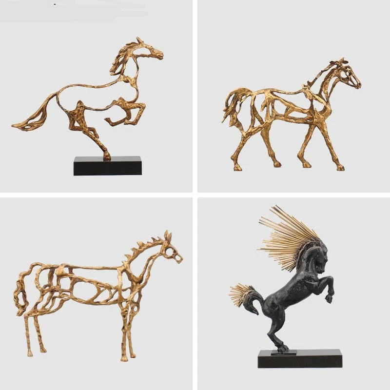 Minimalist Abstract Horse Sculpture Art Figurine - Image 4