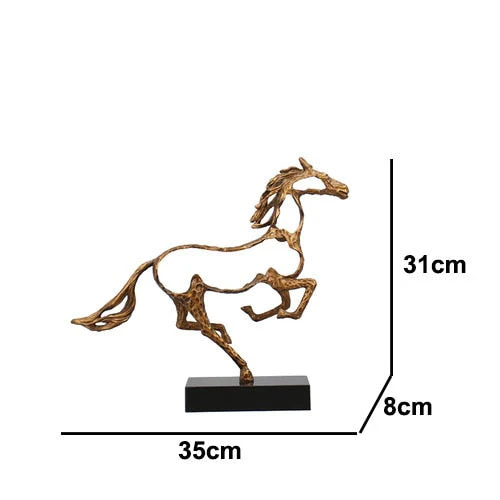 Minimalist Abstract Horse Sculpture Art Figurine - Image 5