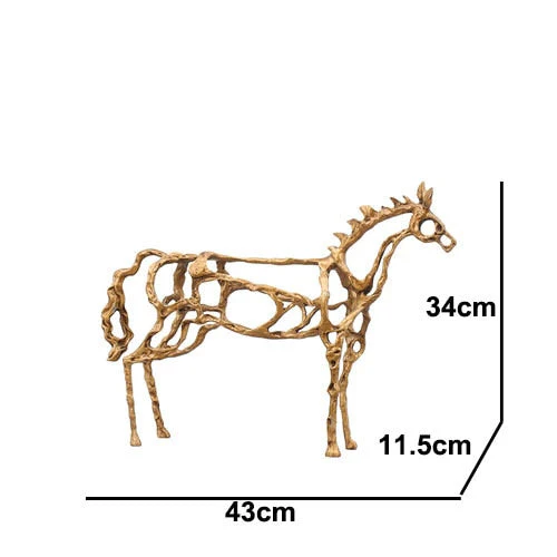 Minimalist Abstract Horse Sculpture Art Figurine - Image 7
