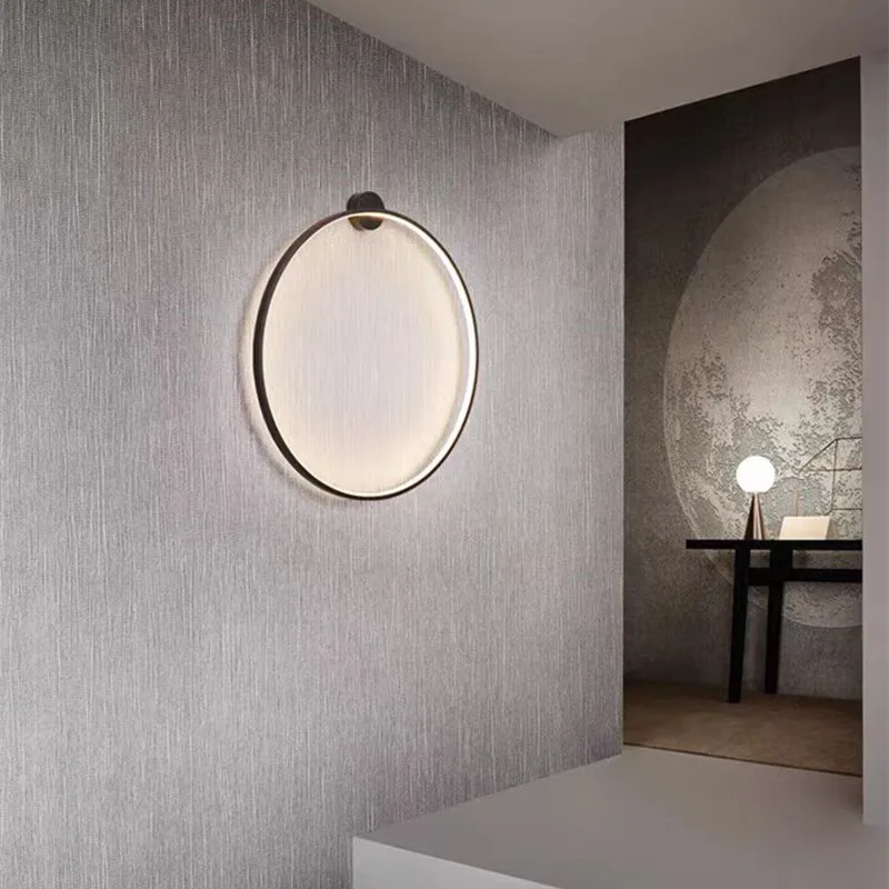 Minimalist LED Circle Background Wall Lamp - Image 2