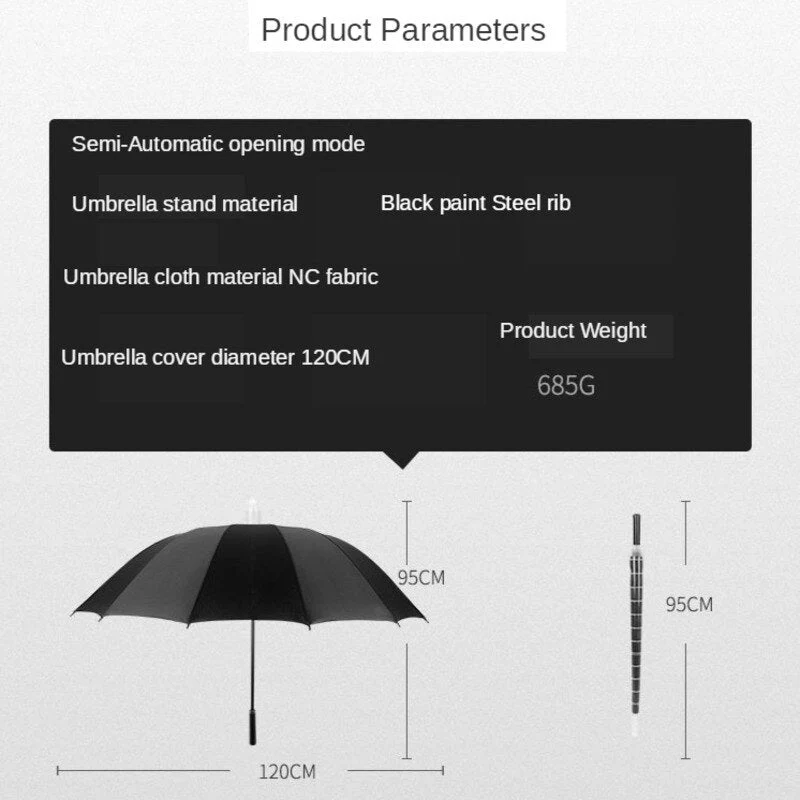Minimalist Long Handle Automatic Umbrella - Image 5