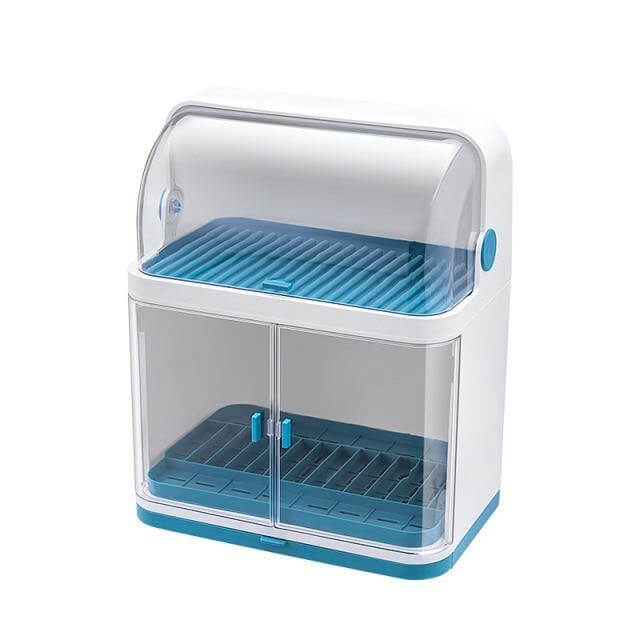 Minimalist Simple Kitchen Draining Storage Box with Lid - Image 2