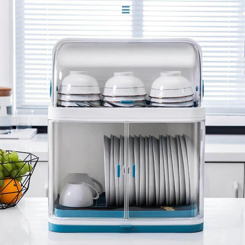Minimalist Simple Kitchen Draining Storage Box with Lid - Image 3