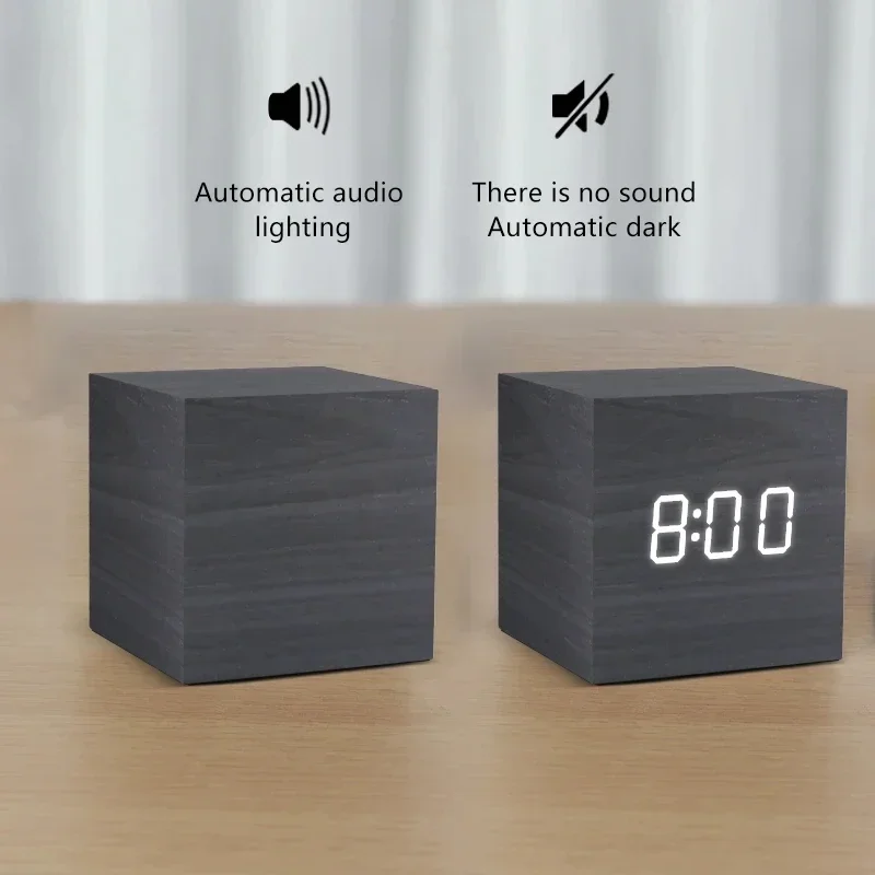 Minimalist Wooden Digital Desktop Alarm Clock - Image 2